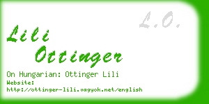lili ottinger business card